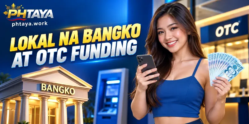 A secure betting platform interface showing local bank and OTC funding options for professional players in the Philippines.