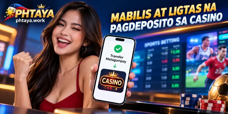 A secure mobile payment interface showing fast deposit methods and digital wallet integrations for the PHTAYA betting platform in the Philippines.