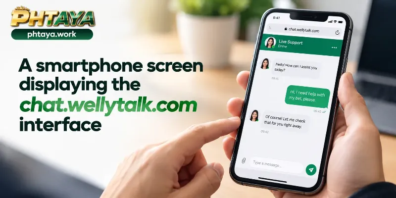 Contact 2 The PHTAYA Wellytalk live chat interface demonstrating rapid customer service response for GCash deposits and payout inquiries in the Philippines.